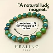 CHAYYAN Healing Green Jade Trust Bracelet- Attract Money Wealth and Good Luck in Business Chakra Bracelet for Women Bead Bracelet for Prosperity and Abundance Manifest Goals with Fen