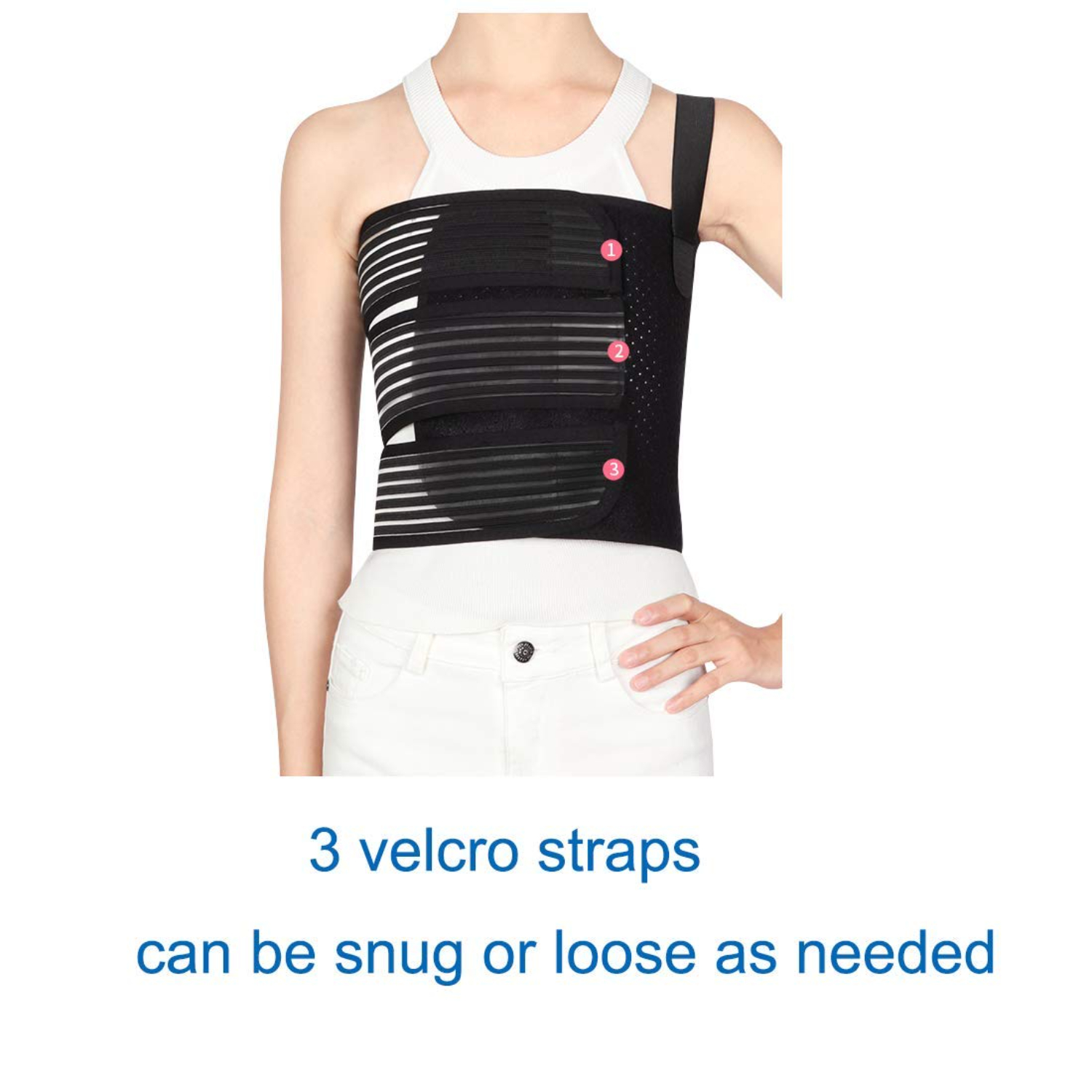 CHAYYAN Support Brace with Adjustable Straps Comfortable Rib