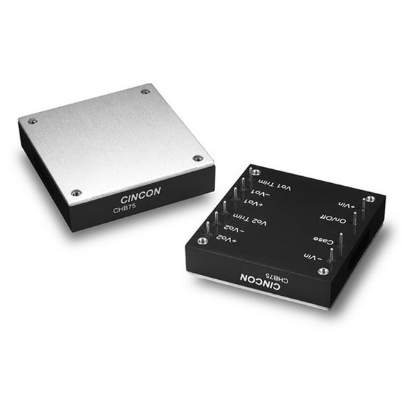 CHB75-48D05-2V5 Isolated DC/DC Converters DC-DC Converter, Half Brick, 75 Watt, Wide Input Range, Single Output, 36-75VDC Input, Vo1=5Vdc, Vo2=2.5Vdc