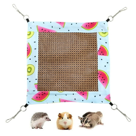 CHBORLESS Rattan Mat Rat Hamster Hammock Guinea Pigs Cage Hanging Bed,Watermelon