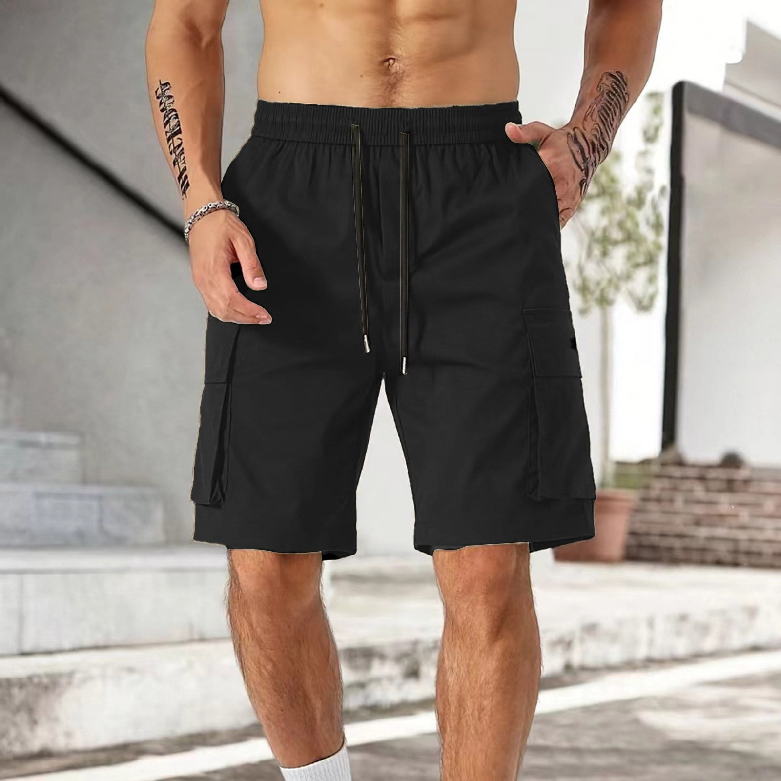 Crewneck Waisted Casual Shorts