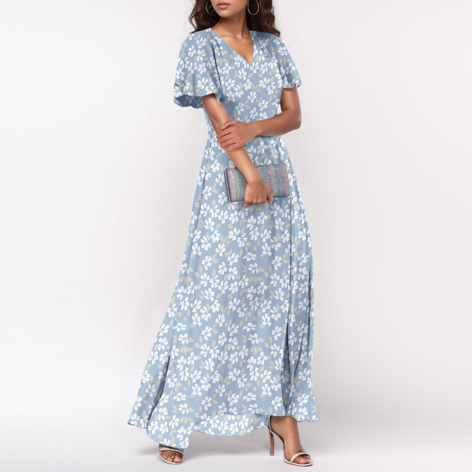 CHCNHAC Summer Dresses for Women 2025 Swing Flowy Boho Dresses Casual — free download