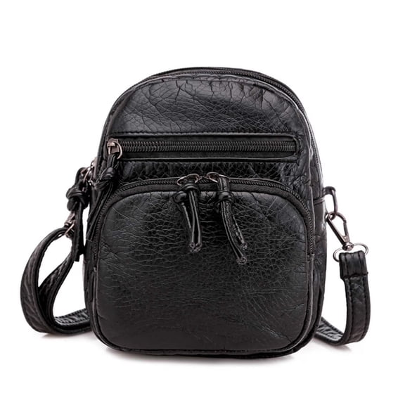 CHCNHAC Women's Shoulder Bag PU Leather Crossbody Bag Fashionable Daily Commute Backpack Lightweight Multi-pocket Design for Students Office Workers Urban Travel 1PC