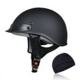 thumbnail image 1 of CHCYCLE Motorcycle Half Helmet Large, Matte Black, 1 of 6