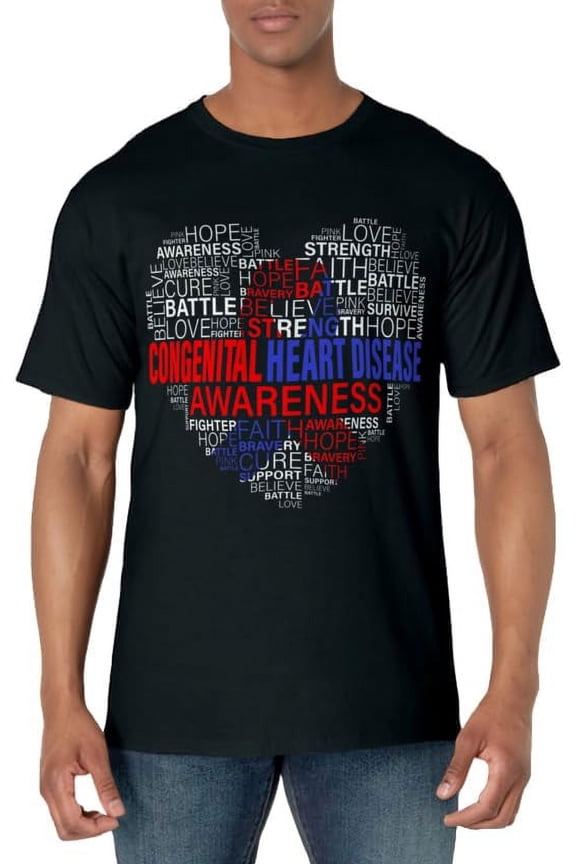 CHD Awareness Heart Disease Fighting Hope Support Warrior T-Shirt