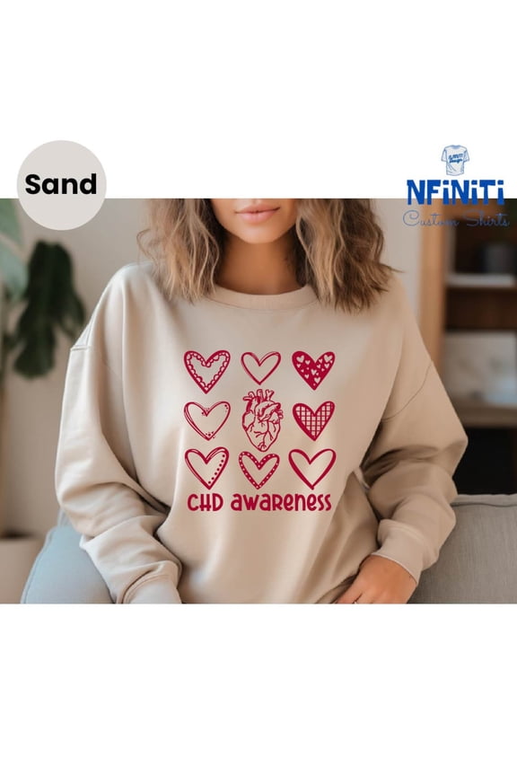 CHD Awareness Heart Sweatshirt: Anatomical Heart Warrior Gift TSHIRT All Size S-5XL