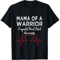 thumbnail image 1 of CHD Congenital Heart Defect Awareness Shirt Mama of Warrior T-Shirt, 1 of 3
