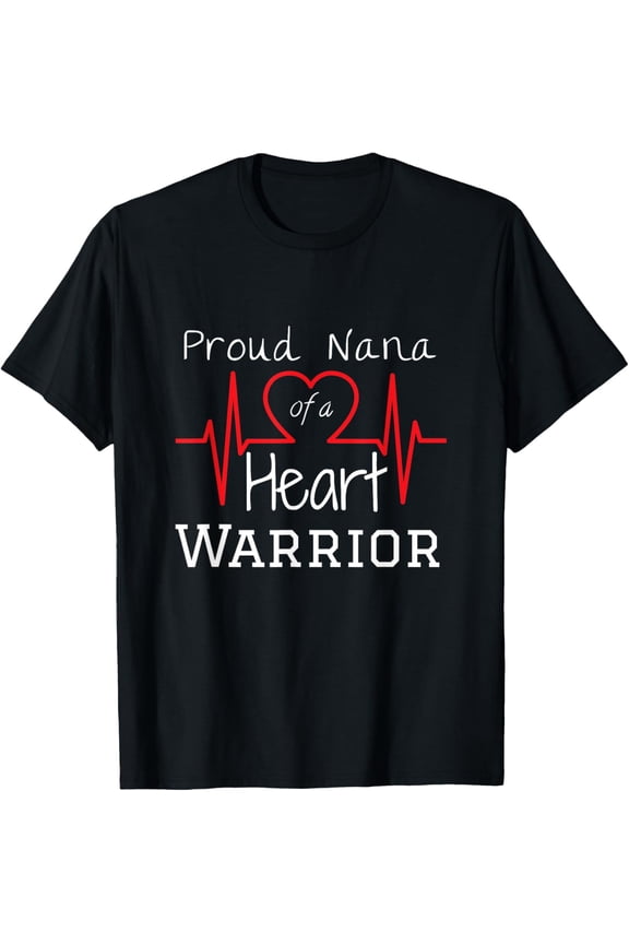 Heart Warrior Nana Shirt Congenital Heart Defect HLHS T-Shirt