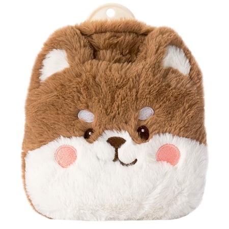 CHDN Rubber Hot Water Bottles Pain Relief with Cute Faux Fur Cover Women Kids Child