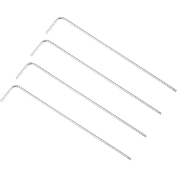 CHE-1/16" Ball End Hex Key Wrench, L Shaped Long Arm CR-V Repairing Tool, SAE 4 Pcs