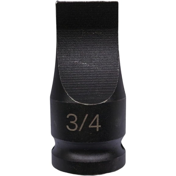 CHE-1/2-inch Drive Slotted Screwdriver Bit Socket/Drag Link Socket, 3/4" Width x 0.115" Thickness Tip, Heat-Treated Cr-Mo Alloy Steel