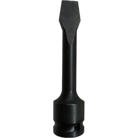 CHE-1/2-inch Drive Slotted Screwdriver Bit Socket, Heat-Treated Cr-Mo Alloy Steel, 1/2" Width x 5/64" Thickness Tip