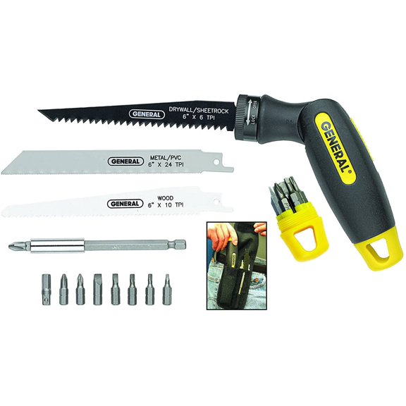 CHE-14 piece 4-In-1 Multi-Purpose Screwdriver/Saw Set #86014, Compact and Portable For Camping, Car, Home