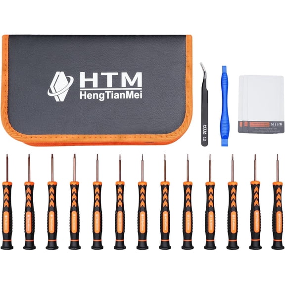 CHE-18-Piece S2 Precision Screwdriver Set with Case- Torx, Phillips, Flat Head, Triangle, Hex, Micro Magnetic Screwdriver Repair Tool Kit for Computer, Phone, PC, Laptop, Eyeglass, Xbox