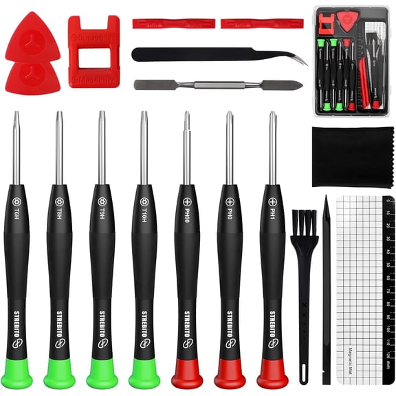 CHE-18Pcs PS5 Screwdriver Kit with 4 Torx and 3 Phillips Tips, Professional PS5 Cleaning Kit, Xbox Controller Repair Kit for PS Series and Xbox Series