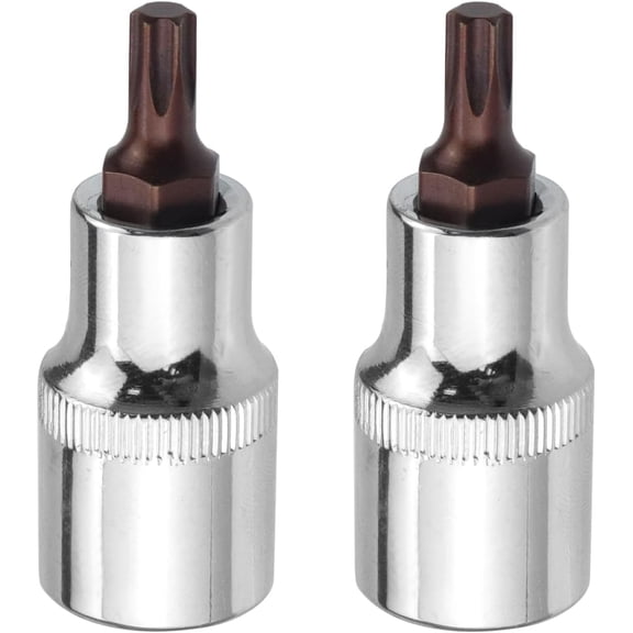 CHE-2-Pack Vehicle T35 Torx Head Screwdriver 1/2" Square Drive Socket Kit