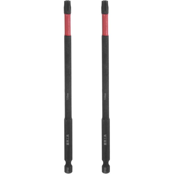 CHE-2pcs Impact Tough Torx Drill Bit T30 6" Length 1/4" Hex Shank S2 Steel Magnetic Insert Star 6 Point Head Screwdriver Bits