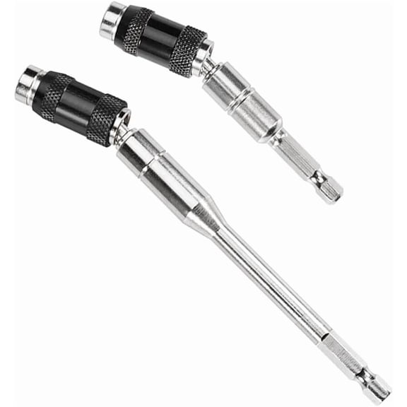 CHE-2pcs Magnetic Pivoting Bit Tip Holder Quick Release Pivot Drill Bit Holder Flexible Pivoting Screwdriver Bit Holder 1/4 inch Hex Shank Extension Rod for Tight Spaces or Corners (88+145mm)