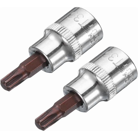 CHE-3/8" Drive x T35 Torx Bit Socket, S2 Steel Bits, CR-V Sockets 2" Length (For Hand Use Only) 2pcs
