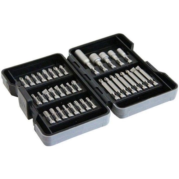 CHE-37Pcs Screwdriver Bit Set with Case, Slotted Phillips Star Hex Square Nut Drive