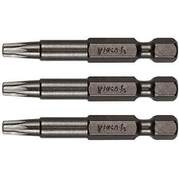 CHE-8 Point Star Bit. VEGA Double Square #2 Professional Grade 2 Square Drive Torx 2 Bit Set. 150DS02A-3 (Pack of 3)