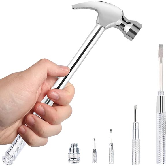 CHE-Claw Hammers 6 in 1 Metal Hammer a reliable set of tools for basic home maintenanceMultifunctional Camping Hammer Set Screwdriver Mini Hammer with Screwdriver Hammers Multitool Hand Tools