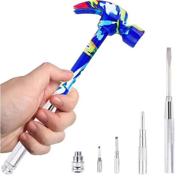 CHE-Claw Hammers 6 in 1 Metal Hammer a reliable set of tools for basic home maintenanceMultifunctional Camping Hammer Set Screwdriver Small Mini Hammer with Screwdriver Hammers Hand Tools