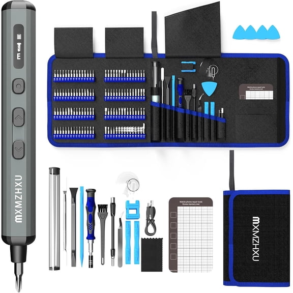 CHE-Electric Precision Screwdriver, 144 in 1 Small Precision Screwdriver with 120 Bits, 5 Torque Hand Repair Tool Kit for PC, Computer, Laptop, Phone, RC Drone