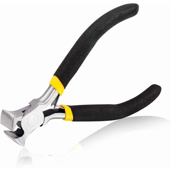 CHE-End Cutting Pliers Mini End Nippers 4 Inches Mini End Cutters Micro End Cutting Nippers Small Wire Cutter with Spring Fine Precision Professional Beading Tools for Pulling Nails Brads