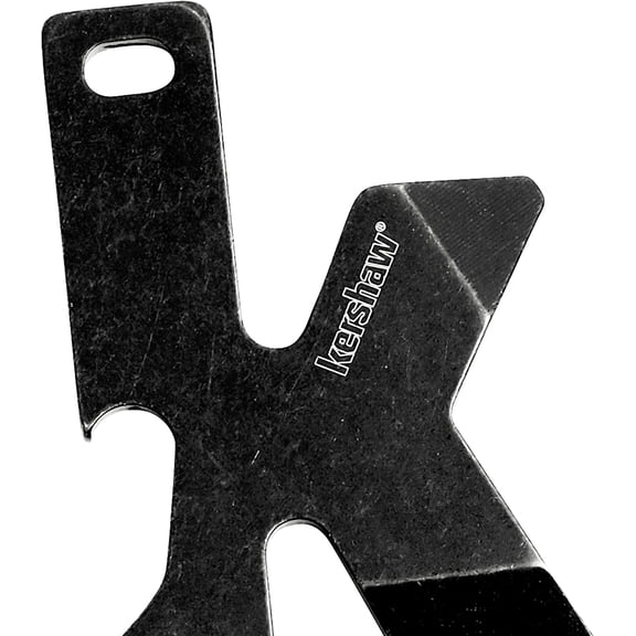 CHE-K-TOOL Multi-Function Key Ring Tool (KTOOL); 2-Inch High-Performance 3Cr13 Stainless Steel Construction with BlackWash Finish, Bottle Opener, Flathead Screwdriver, and Lanyard Hole, 0.7 OZ