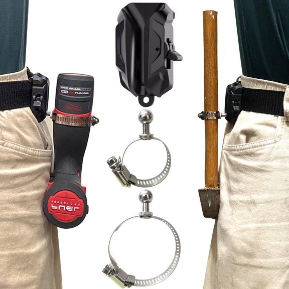 CHE-MAGGHEVI Tool Holster - Self Locking Multi Tool Holder - Improve The Way You Carry Your Power Drill, Driver, Multitool, Pneumatic, Multi-Tool and More on Your Belt