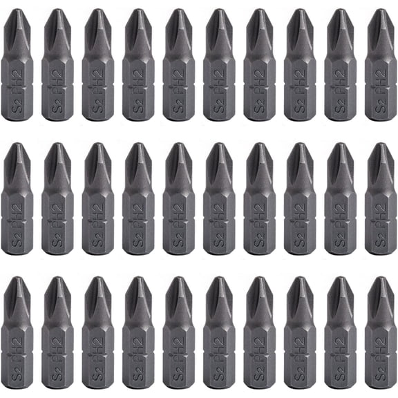 CHE-Phillips Bits Set, #2 PH2 Screwdriver Bits Set, Drywall Insert Bits, 30PCS 1 Inch Length, 1/4 Inch Hex Shank, S2 Alloy Steel, for Screwdriver Drill Driver, with Storage Case