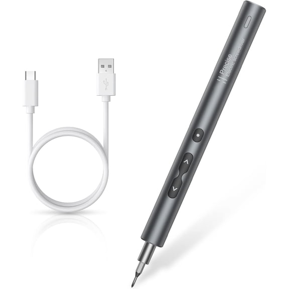 CHE-Precision Electric Screwdriver, Portable Power Screwdriver, Rechargeable Repair Tool with USB Charging, 3 LED Light for Phones, Camera, Laptop
