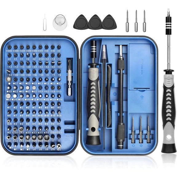 CHE-Precision Screwdriver Set, 130 in 1 Screwdriver Kit with 120 Screwdriver Bits Repair Tool Kit, Magnetic Screwdriver Set for Repair Computer, Smart Phone, Household Appliances, Game Console (Blue)
