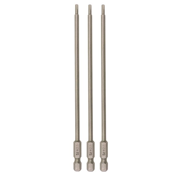 CHE-RC Hex Bit 6 Inch Power Bits 2.5mm Hex Head Allen Wrench Drill Bit Set for Screwdrivers Electric Screwgun/Power Drill(2.5MM X 3PCS)