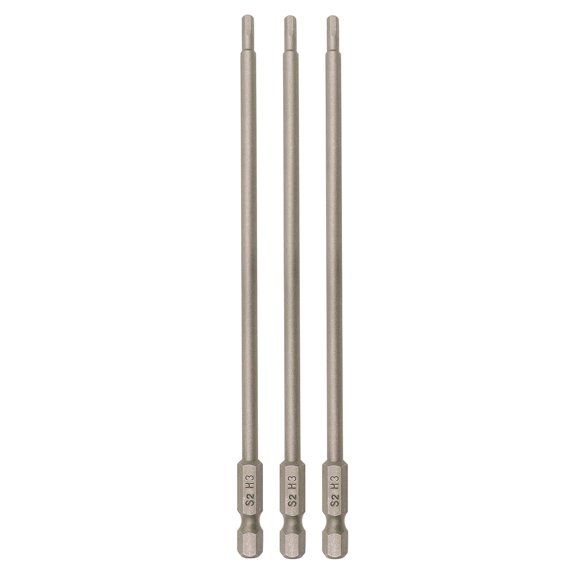 CHE-RC Hex Bit 6 Inch Power Bits 3mm Hex Head Allen Wrench Drill Bit Set for Screwdrivers Electric Screwgun/Power Drill(3MM X 3PCS)