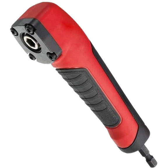CHE-Right Angle Attachment Electric Screwdriver Repair 90 Degree Corner Device, ABS Handle Screwdriver Socket Adapter Drill Bit Corner Adapter for 18v Impact Driver and Drill Bit, (Size:13.5x3.5x2cm)
