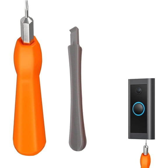 CHE-Ring Doorbell Screwdriver, Ring Camera Screwdriver Replacement & Security Tool Set - T6/T15 Double Head Bit Screwdriver Compatible with Video Doorbell, Doorbell 2, Pro and Elite