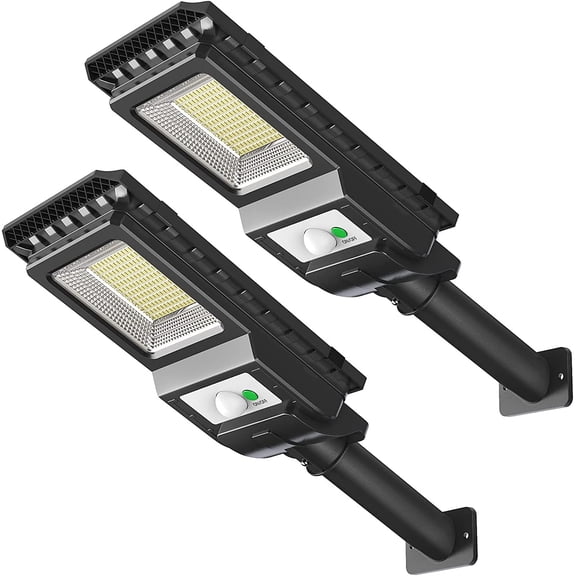 CHE-Solar Lights Outdoor, 1000LM 156 LEDs Solar Powered Motion Sensor Light, Security Waterproof Solar Flood Light for Yard, Fence, Garden, Patio, Front Door, Shed, Deck, Path. 2 Pack