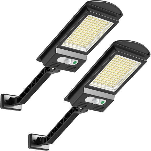 CHE-Solar Lights Outdoor, 1000LM 168 LEDs Solar Powered Motion Sensor Light, Security Waterproof Solar Flood Light for Deck, Fence, Patio, Front Door, Gutter, Yard, Shed, Path, Garden. 2 Pack