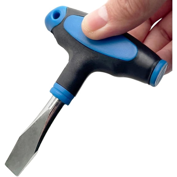 CHE-T Handle Flat Head Screwdriver, T Handle Flathead Screw Drivers Assembly Tool for Slotted Screw Used on Quick Release Plate or Camera Tripod Monopod Small Flat Head Screwdriver (New 10mm)
