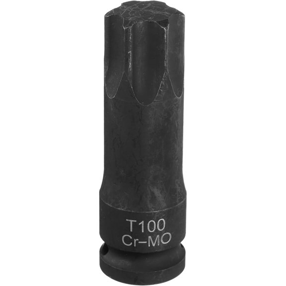 CHE-T100 Torx Bit Socket 1/2" Drive 6 Point Torx Star Screwdriver Socket Adapter CR-MO Steel Lengthen Impact Bit Sockets for Electric Ratchet Wrenches Fastening Screws