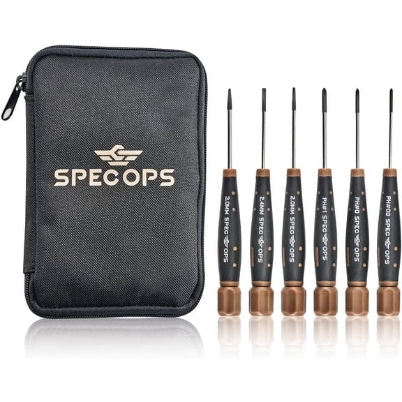 CHE-Tools 6-Piece Precision Screwdriver Set with Case, Phillips & Slotted, Magnetic Tip, 3% Donated to Veterans