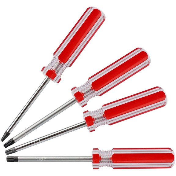 CHE-Torx screwdriver set T15 T20 T25 T27 star nut driver, for Computer Repairing,Automobile Tools and Home Appliances,4-Piece