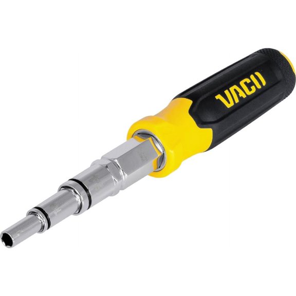 CHE-VAC1090 9-in-1 Multi-Nut Driver, Pass Through Precision, Laser-Etched SAE Hex Sizes 3/16-Inch to 3/4-Inch, Threaded Rod, Comfort Handle