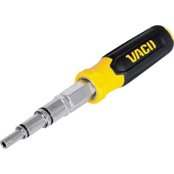CHE-VAC1091 9-in-1 Multi-Nut Driver, Pass Through Precision, Laser-Etched Metric Hex Nut Sizes 5mm to 19mm, Threaded Rod, Comfort Handle
