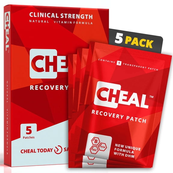 CHEAL Vitamin Patch - 5 Pack - Party Patches for Better Mornings | Individually Wrapped