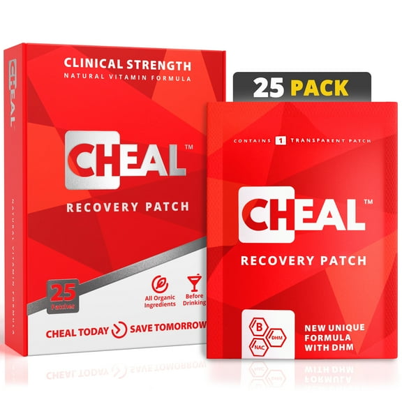 CHEAL Vitamin Patch - 25 Pack - Party Patches for Better Mornings | Individually Wrapped
