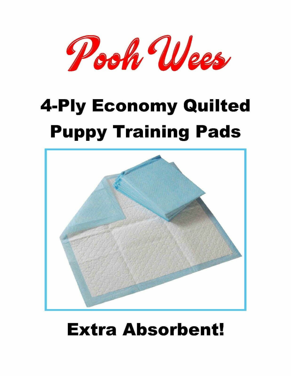 CHEAP 150- 23x36" Pooh Wee's 4-Ply Quilt Xtra Absorbent Puppy Training Pee Pad