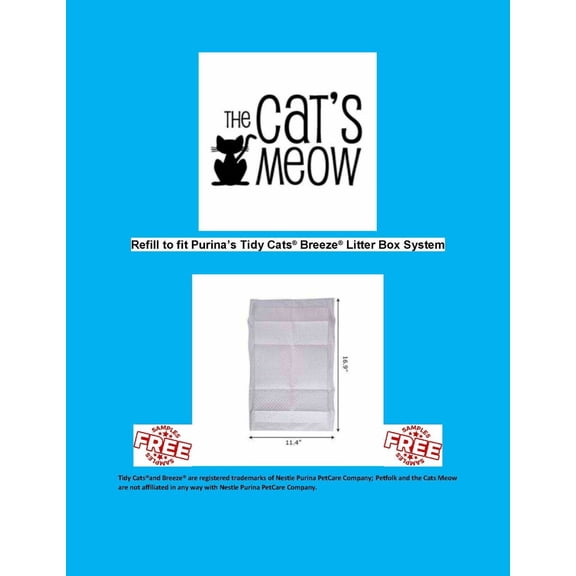 CHEAP NEW 40 The Cats Meow Generic Breeze Litter Box Pads Baking Soda Infused